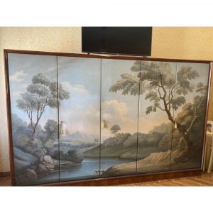 4 seasons wardrobe in mahogany wood