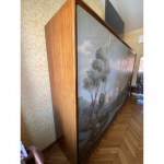 4 seasons wardrobe in mahogany wood