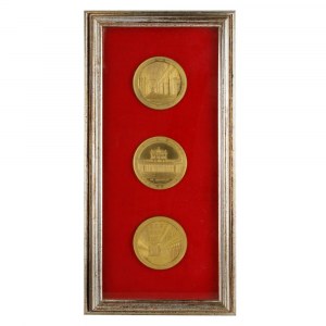 Lot of 3 gilded bronze medals