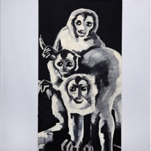 The Krasnals Group, Bez názvu (Biele banánové opice), 2010, ed. II/1/25