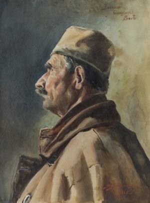 Michał Sozański, PORTRET SERBA, 1918