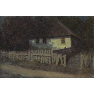 Jan Ludwik Sobecki, Hütte in der Abenddämmerung, 1923