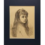Leopold Horowitz(1837-1917), Portret dziewczynki, litografia, 1884
