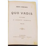 SIENKIEWICZ - QUO VADIS 1. vydanie z roku 1896.