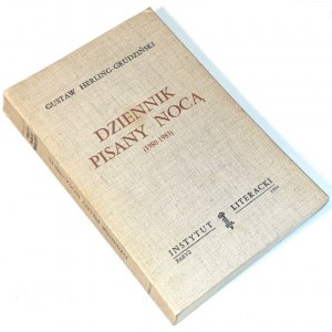 HERLING-GRUDZIŃSKI- DZIENNIK PISANY NOCĄ (1980-1983) vydaný v roku 1984.