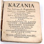 LEGUCKI, ZAŁUSKI - SERMONS ON SOLEMN FUNERALS. Lviv 1750