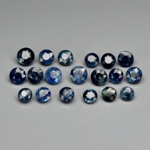 4.75ct - Saphir naturel - Set