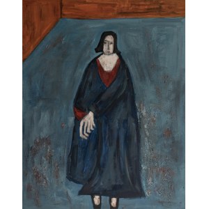 Gosia SENDLEWSKA (nar. 1988), Žena v modrom plášti, 2023