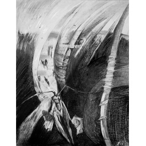 Ewa Kujawska, drawing, 53x43 cm, 1979