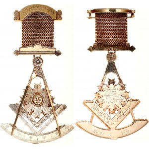 Freemasons Past Master Badge Washington Lodge Roxrury 1882 - 1929 R4