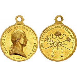 Austria Merit & Honor Civil Gold Medal Ivstitia Regnorvm Fvndamentvm 1804 R5