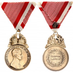 Austria Large Gold Military Merit Medal Signum Laudis 1917 - 1918 R3