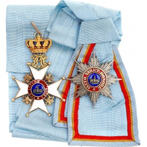German States Mecklenburg-Schwerin Order of Wendisch Crown Grand Cross Set 1864