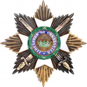 German States Saxon Duchies Saxe-Ernestine House Order Grand Cross Bresat Star with Swords II Type 1864 - 1935