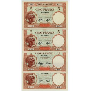 New Caledonia 4 x 5 Francs 1926 (ND)