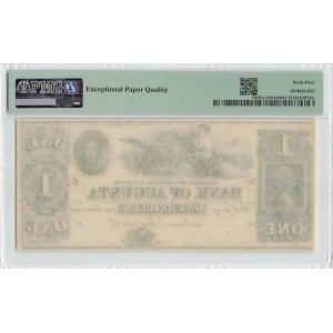 United States Georgia Augusta 1 Dollar 1840s - 1850s Remainder PMG 64 EPQ