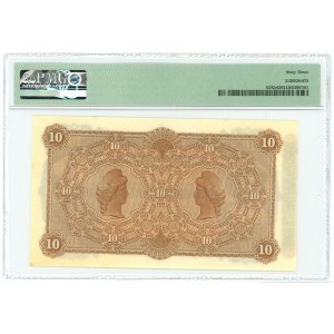 Uruguay 10 Pesos 1883 PMG 63 Choice UNC