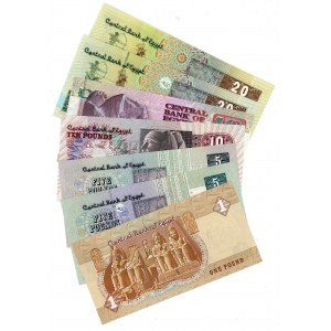 Egypt Lot of 7 Banknotes 1978 - 2018