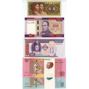 World Lot of 5 Banknotes 1980 - 2016