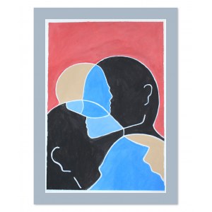Skizze für ein Plakat, Gesichter II