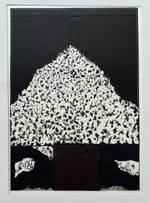 Ryszard Gieryszewski, G.5, printmaking, woodcut relief, 37x51 cm, 1994