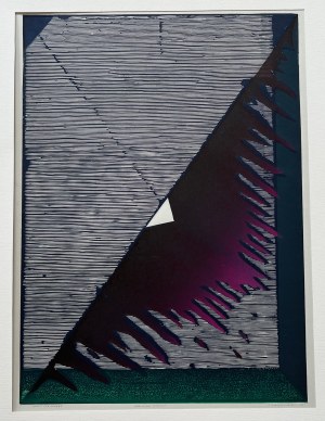 Ryszard Gieryszewski, Monument W.1, woodcut linocut print, 44 x 52 cm, 2006