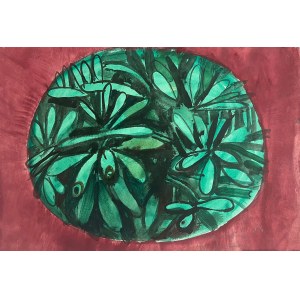 Anna Szpakowska-Kujawska, Szkic do kalabasza, akryl na papierze, 42x30 cm, 1984