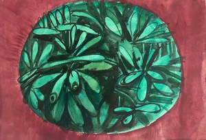 Anna Szpakowska-Kujawska, Sketch for a Calabash, acrylic on paper, 42x30 cm, 1984