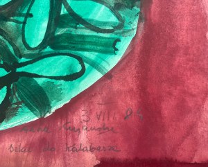 Anna Szpakowska-Kujawska, Sketch for a Calabash, acrylic on paper, 42x30 cm, 1984