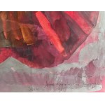 Anna Szpakowska-Kujawska, Przemiana, akryl na papierze, 54x38 cm, Vence, 1965