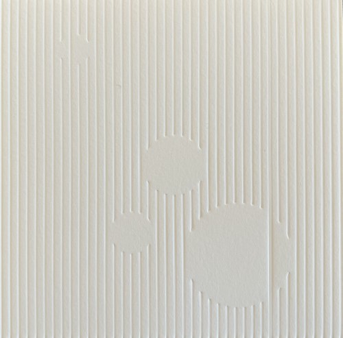 Katarzyna Tretyn, Z cyklu „Natalis” Nr 3, druk ślepy na papierze bawełnianym 20x20 cm, 2025