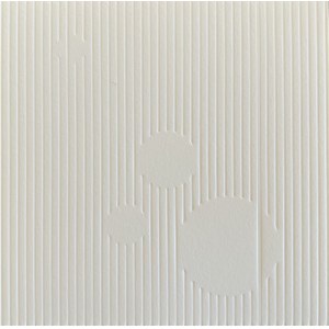 Katarzyna Tretyn, Z cyklu „Natalis” Nr 3, druk ślepy na papierze bawełnianym 20x20 cm, 2025