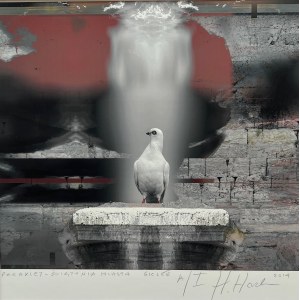 Hanna Haska vel Hanna Krulikowska, Paraklet - Świątynia miasta, technika własna, druk cyfrowy, giclée, odbitka autorska A/I, 30x30 cm, 2014