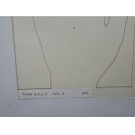 Maria Michałowska, Ślady a,b,c,d rys.2, rysunek piórkiem, relief na kartonie, 86x51 cm, 1972