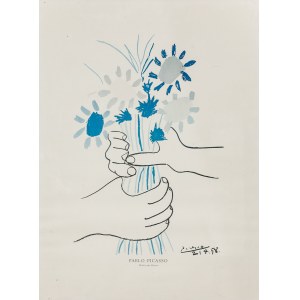 Pablo PICASSO, Španělsko, 19./20. století. (1881 - 1973), Ruce s květinami, 1958
