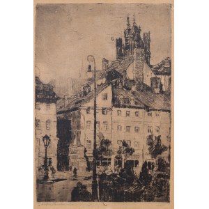 Zofia STANKIEWICZ, Poland, 19th/20th century. (1862 - 1955), Castle Square in Warsaw, before 1939.