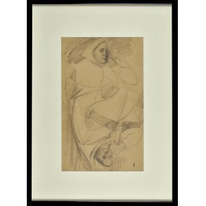 Artur MARKOWICZ (1872-1934), Skizze einer Frau / Skizze eines Kindes