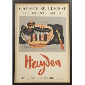 Henryk HAYDEN, Polsko/Francie, 20. stol. (1883-1970), Zátiší - plakát k autorově monografické výstavě v galerii SUILLEROT, Paříž, 1955 - kompozice plakátu před rokem 1955.