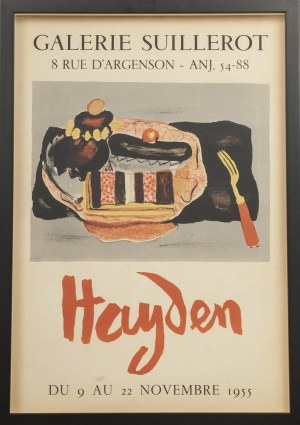 Henryk HAYDEN, Polska/Francja, XX w. (1883 - 1970), Martwa natura - Plakat wystawy monograficznej artysty w paryskiej Galerii SUILLEROT, 1955 - kompozycja na plakacie przed 1955 r.