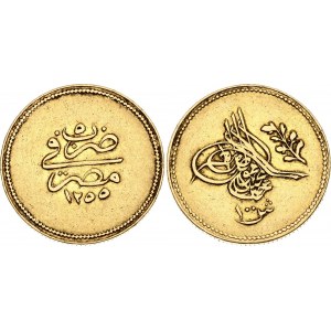 Egypt 100 Qirsh / 1 Pound 1843 AH 1255//5