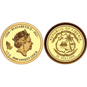 Liberia 25 Dollars 2022