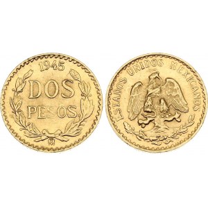 Mexico 2 Pesos 1945 Mo