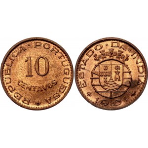 India Portuguese 10 Centavos 1961