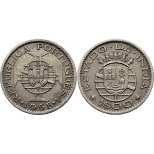 India Portuguese 1 Escudo 1958