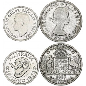 Australia 1 Shilling - 1 Florin 1952 - 1957