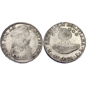 Bolivia 4 Soles 1830 PTS JL