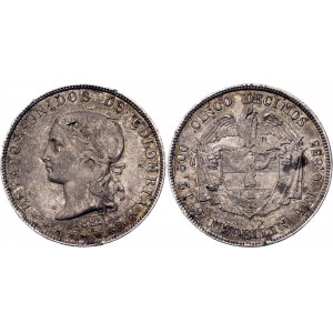Colombia 5 Decimos 1885