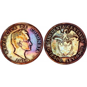 Colombia 50 Centavos 1915