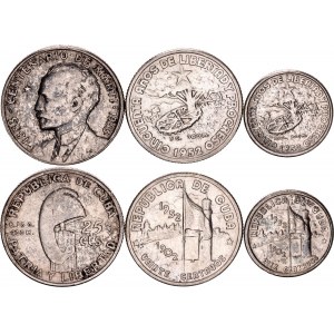 Cuba 10 - 20 - 25 Centavos 1952 - 1953