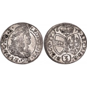 Austrian States Tyrol 3 Kreuzer 1677
